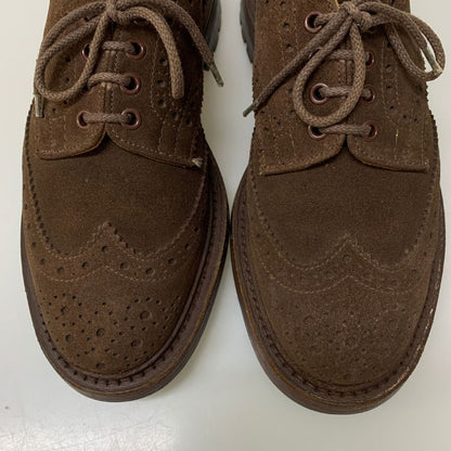 トリッカーズ レザーシューズ M5095 ウィングチップ スエード ダークブラウン サイズUK7.5 Tricker`s 約26.0cm【AFD4】
