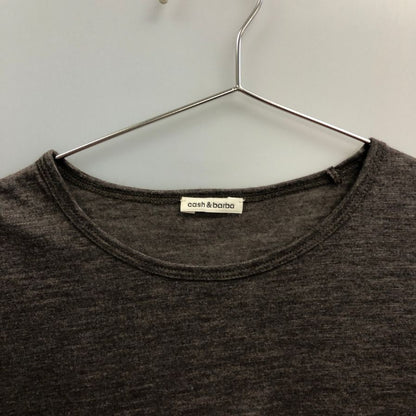 美品◆キャッシュ＆バルバ Tシャツ カシミヤ想定 サイズ不明 グレー メンズ cash & barba 【AFB27】