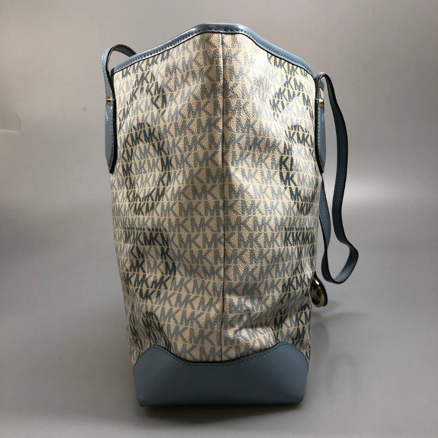 マイケルコース ラージトートバッグ エヴァ ロゴ シグネチャー ブルー系  MICHAEL KORS【AFE6】