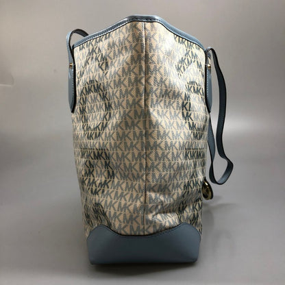 マイケルコース ラージトートバッグ エヴァ ロゴ シグネチャー ブルー系  MICHAEL KORS【AFE6】