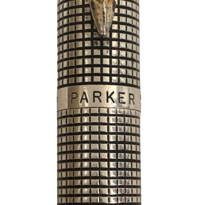 パーカー 万年筆 スターリングシルバー シズレ ペン先14K 格子柄 PARKER【AFI15】