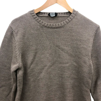 中古◆ザノーネ ニット クルーネック ニット 毛  メンズ ブラウン系 サイズ46 ZANONE 【AFB4】