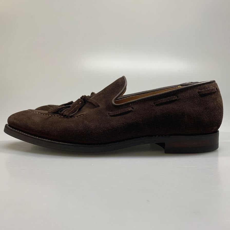 クロケット＆ジョーンズ タッセルローファー ビームスF別注 アルダニー スエード ブラウン サイズUK8E メンズ Crockett & Jones 約27.0cm【AFC36】
