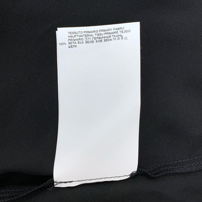 中古◆ディースクエアード ノースリーブ トップス ロゴプレート シルク100% レディース サイズ44 ブラック DSQUARED2 【AFB6】