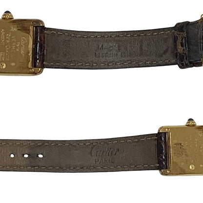 カルティエ 腕時計 マストタンク ヴェルメイユ 925刻印 白文字盤 不動品 Cartier【AFI4】