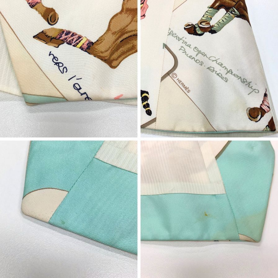 中古◆エルメス ベスト スカーフ 総柄 ジレ デザイン マルジェラ期 90s 90年代 ホワイト レディース サイズ38 HEMRES 【AFB8】