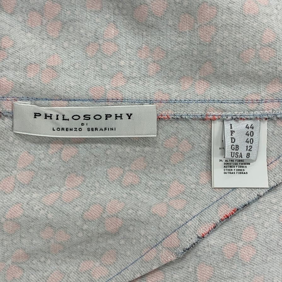 極美品◆フィロソフィ ディ ロレンツォ セラフィニ ノースリーブ ワンピース レディース サイズUSA8 総柄 Philosophy Di Lorenzo Serafini 【AFB15】