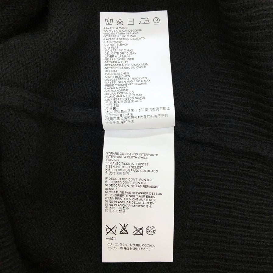 極美品◆ディースクエアード トップス セーター ウール100% レディース サイズL ブラック S72HA0571 S15410 DSQUARED2 【AFB8】