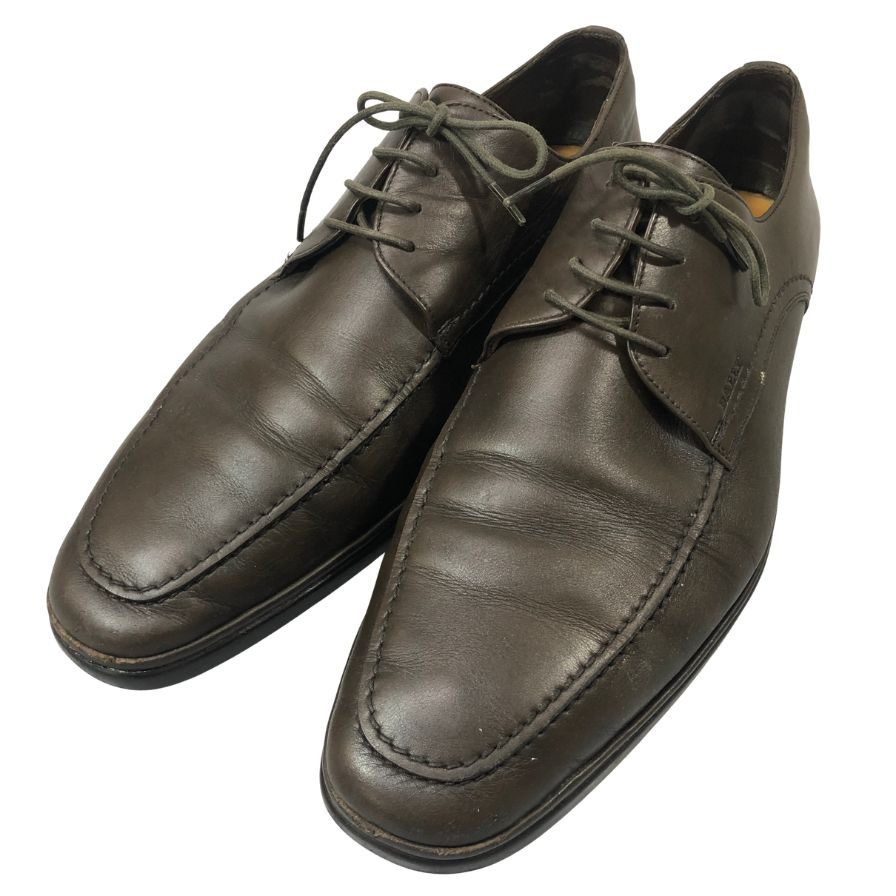 バリー Uチップ ダービー カーフ ロゴ刻印 ブラウン サイズUS10.5EEE BALLY 約28.5cm【YB4】