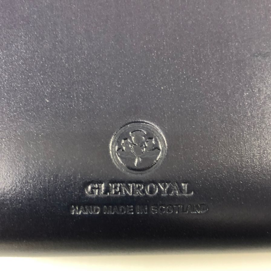 グレンロイヤル 長財布 ラウンドジップ ブライドルレザー ネイビー ゴールド金具 GLENROYAL【AFI1】