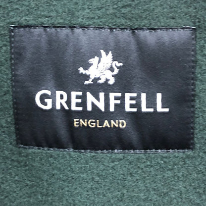 極美品◆グレンフェル ステンカラーコート Slim Campbell コットンギャバジン オリーブ ライナー付 サイズ36 GRENFELL 【AFA1】