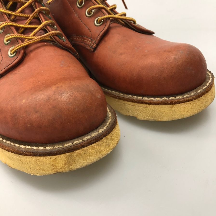 レッドウイング ワークブーツ 6インチ クラシックラウンド ブラウン メンズ サイズ8E RED WING 約26.0cm【AFC28】