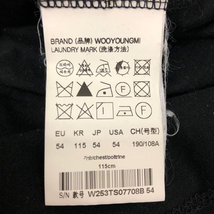 美品◆ウーヨンミ 半袖Tシャツ ブラック メンズ メンズ54 wooyoungmi 【AFB4】