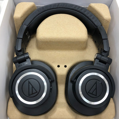 オーディオテクニカ ワイヤレスヘッドフォン  ATH-M50xBT2 Bluetooth ブラック×シルバー AUDIO TECHNICA【AFI28】【中古】