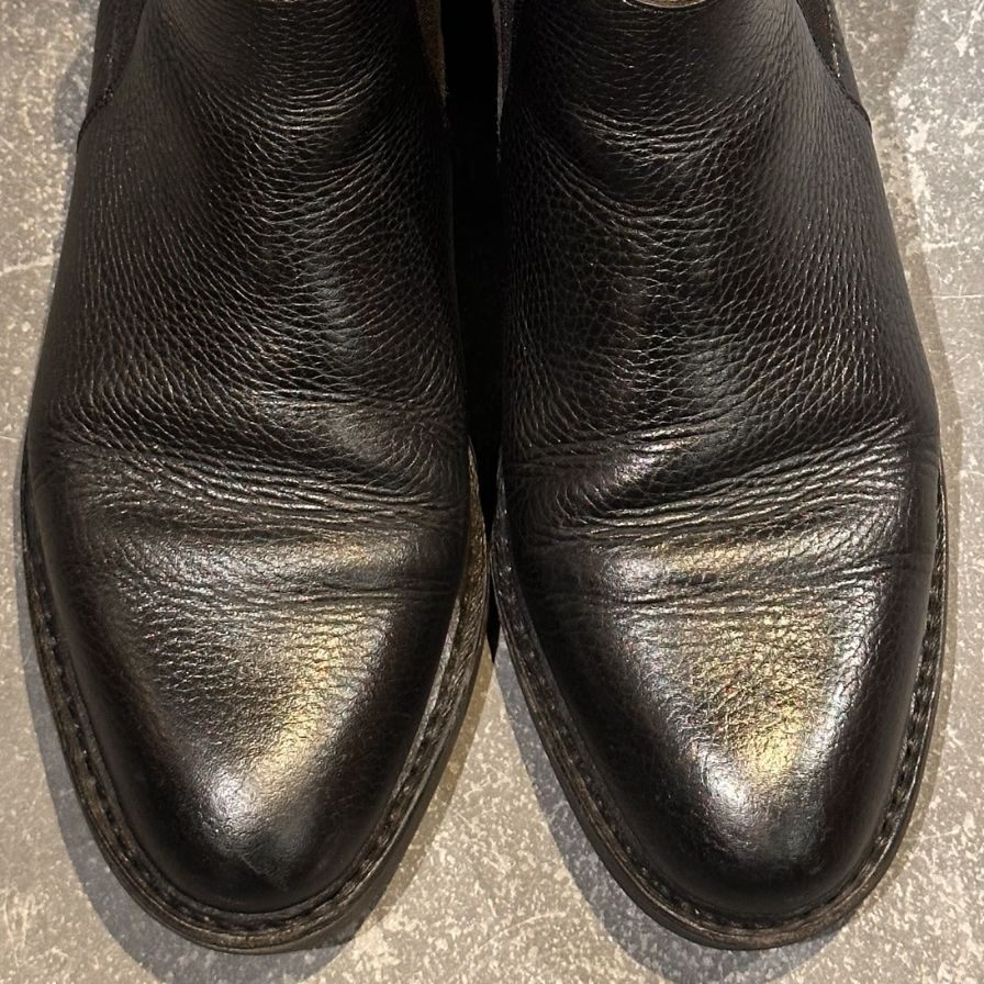 パラブーツ サイドゴアブーツ シャンフォート グレインレザー ブラック サイズUK6.5 Paraboot ブーツ 約25.5cm【LA】【中古】