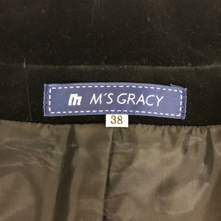 中古◆エムズグレイシー ジャケット ベロア サイズ38  ブラック レディース M'S GRACY 【AFB11】