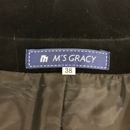 中古◆エムズグレイシー ジャケット ベロア サイズ38  ブラック レディース M'S GRACY 【AFB11】