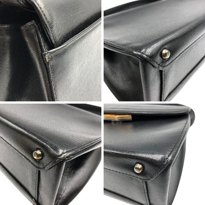 ウンガロ バッグ レザー ショルダー フォーマル ゴールド金具 ブラック Ungaro【AFE6】