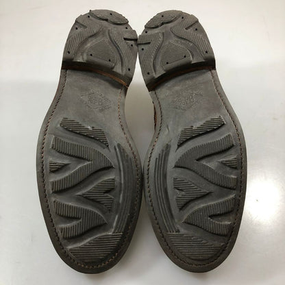 クロケットアンドジョーンズ BANGOR 別注 レザーシューズ ウィングチップ シボレザー ブラウン メンズ UK8E CROCKETT&JONES ビジネスシューズ 約26.0cm【LA】【中古】