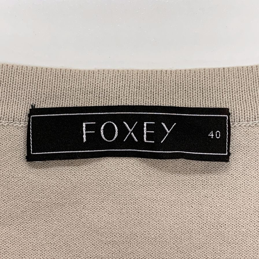 極美品◆フォクシー イノセントカーディガン アイボリー 40サイズ 28432 FOXEY 【AFB4】