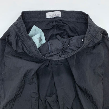 ストーンアイランド サイドロゴ ナイロン トレーニングパンツ 811530919 メンズ サイズ30 ブラック STONE ISLAND 【AFB6】