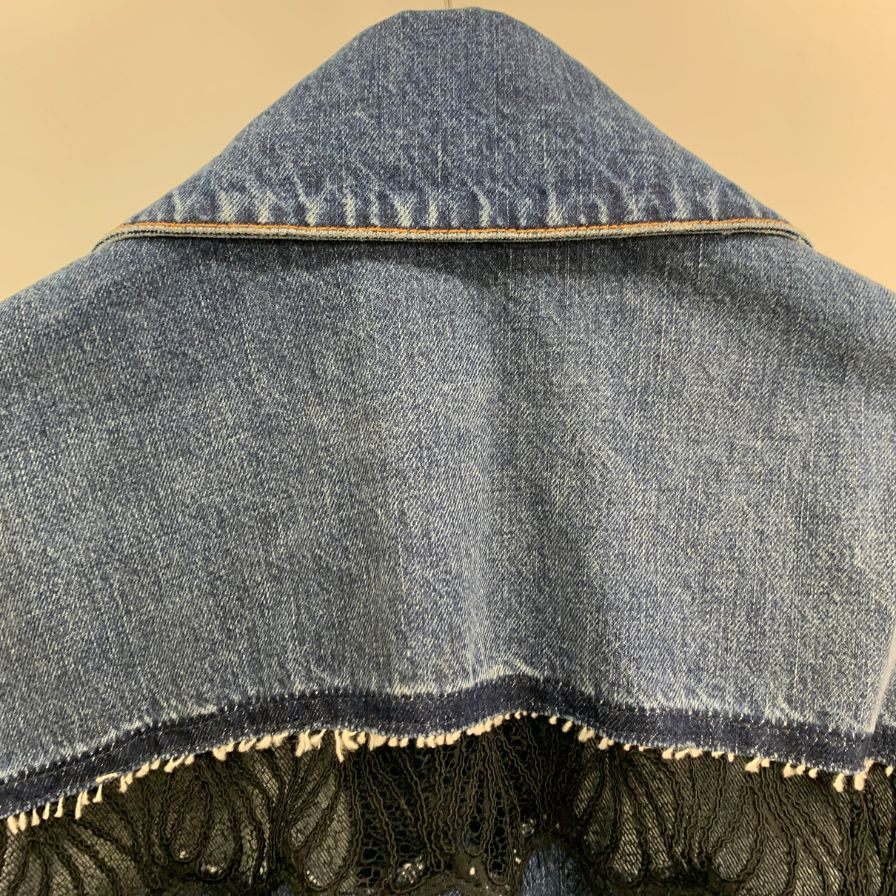 美品◆ステラマッカートニー デニムジャケット レース レディース サイズ42 STELLA McCARTNEY 【AFA6】
