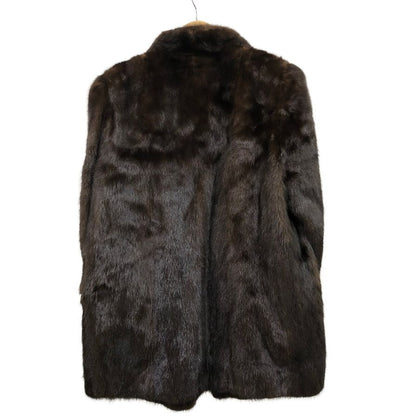 ルピアン ファー ハーフコート ミンク 本毛皮 フックボタン ブラウン レディース サイズ13 LUPIAN FUR
