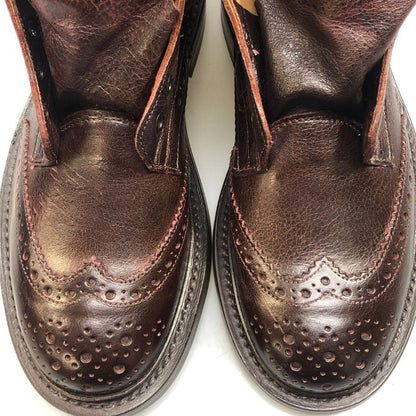 トリッカーズ ストウ カントリーブーツ グレインレザー ウイングチップ 948315 5634/54 ボルドー 7ハーフ Tricker’ｓ ブーツ 約26.0cm【LA】【中古】