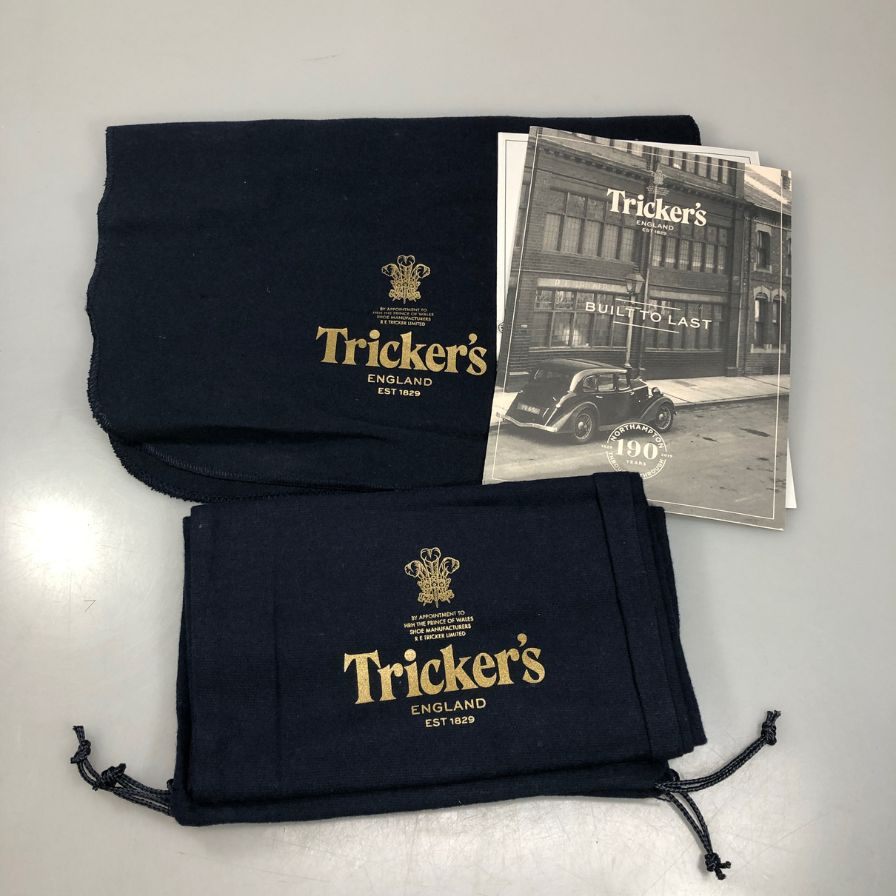 トリッカーズ モーガン レザーシューズ ダブルモンク ストラップ W7867 ブラウン メンズ サイズ7 Tricker‘s MORGAN ブーツ 約25.5cm【LA】【中古】