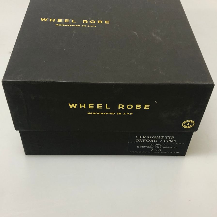 ウィールローブ ストレートチップ ホーウィン クロムエクセルレザー サイズ7.5E ブラウン WHEEL ROBE 約25.5cm【AFD15】