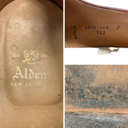 オールデン レースアップシューズ 962 スプリットトゥ カーフ ブラウン メンズ サイズ7.5 Alden 約25.5cm【AFC4】