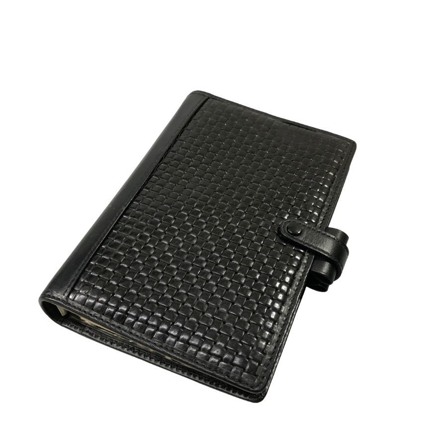 ファイロファックス システム手帳カバー ブラック レザー filofax【AFI22】【中古】
