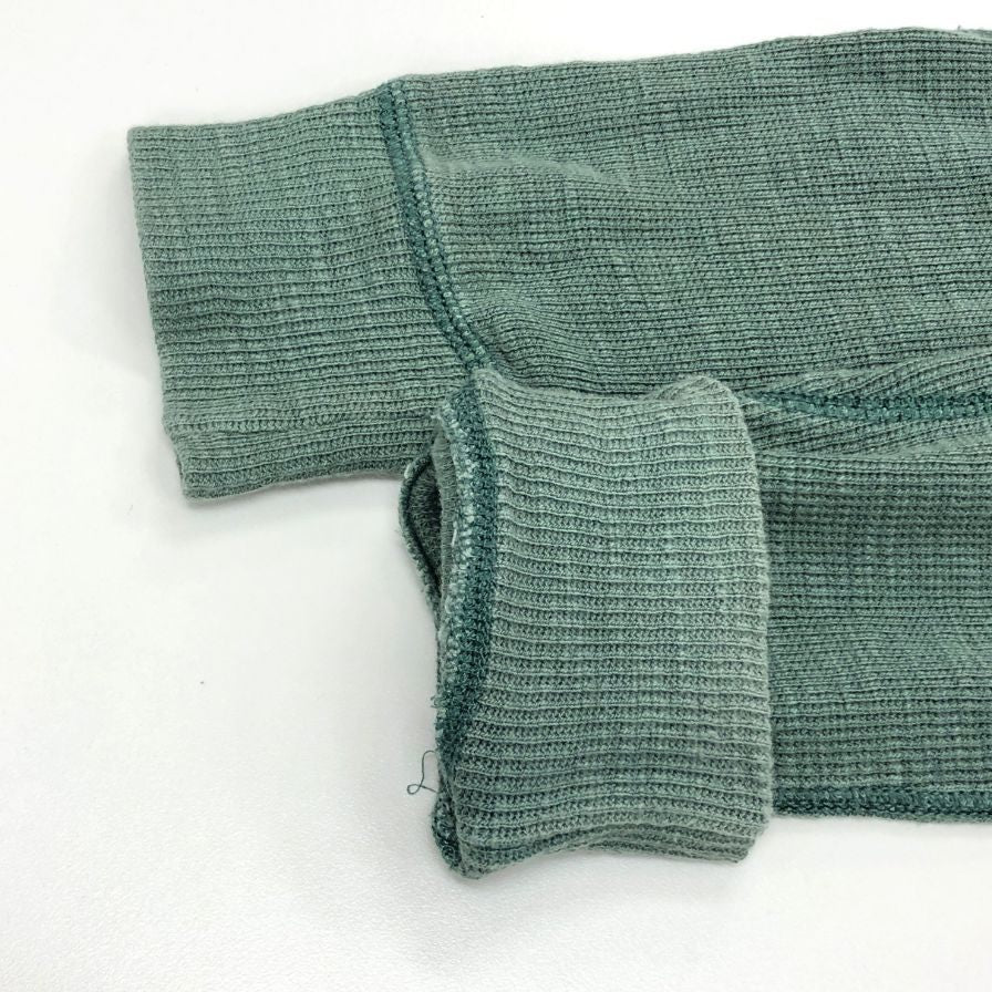 中古◆ダブルアールエル 長袖カットソー クルーネック サーマル グリーン メンズ サイズS RRL Ralph Lauren 【AFB37】