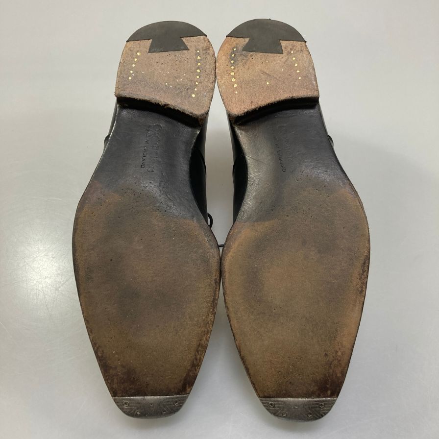クロケット&ジョーンズ レザーシューズ ストレートチップ オードリー 377ラスト メンズ 6.5E ブラック系 29447 CROCKETT&JONES AUDLEY ビジネスシューズ 約25.5cm【LA】【中古】
