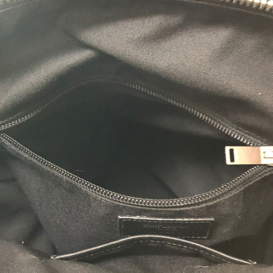 サンローランパリ リビングトン キャンバス×レザー バックパック 484172 ブラック SAINT LAURENT PARIS【AFE5】