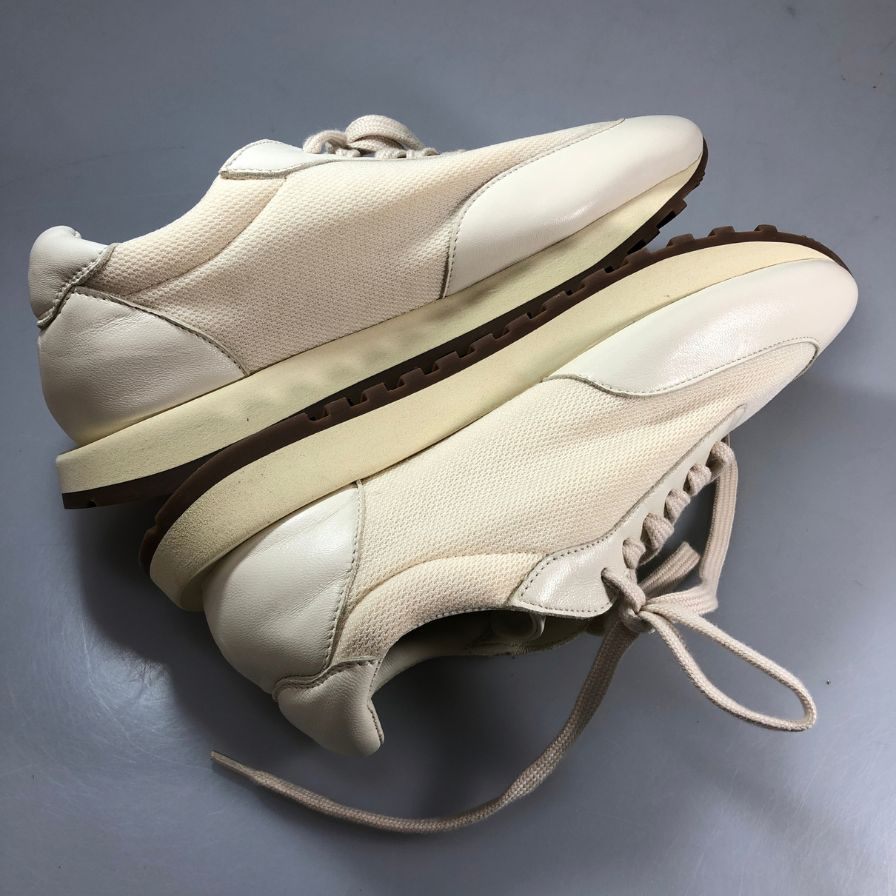 ザ ロウ レザースニーカー アイボリー レディース サイズ37 THE ROW 約24.0cm【AFC32】