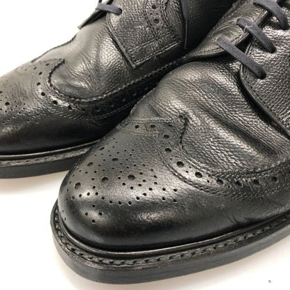 リーガル レザーシューズ ウイングチップ  シボレザー  サイズ24 ブラック REGAL 約24.0cm【AFC46】