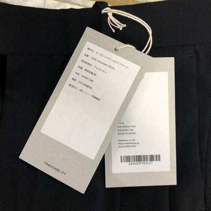 マーカウェア ダブルプリーテッド オーガニック ウール ライト サージ 26SS A26A20PT02C ブラック メンズ サイズ1 MARKAWARE 【AFB3】