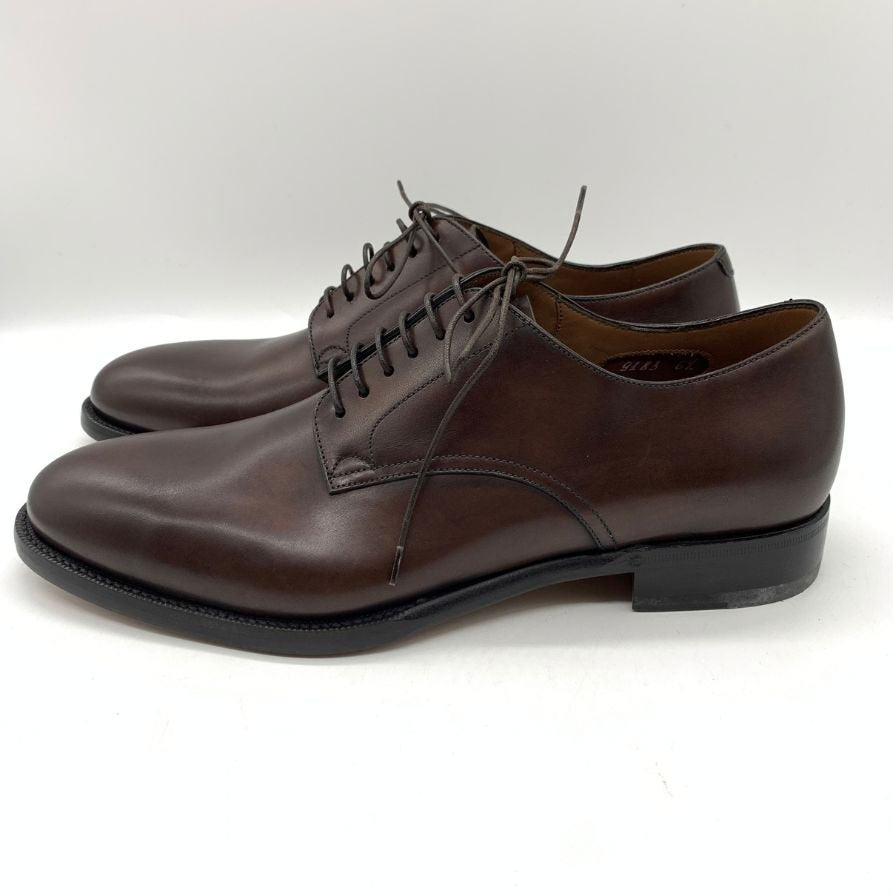 シルバノサセッティ プレーントゥ レザーシューズ ダークブラウン サイズ6 SILVANO SASSETTI 約25.0cm【AFD15】