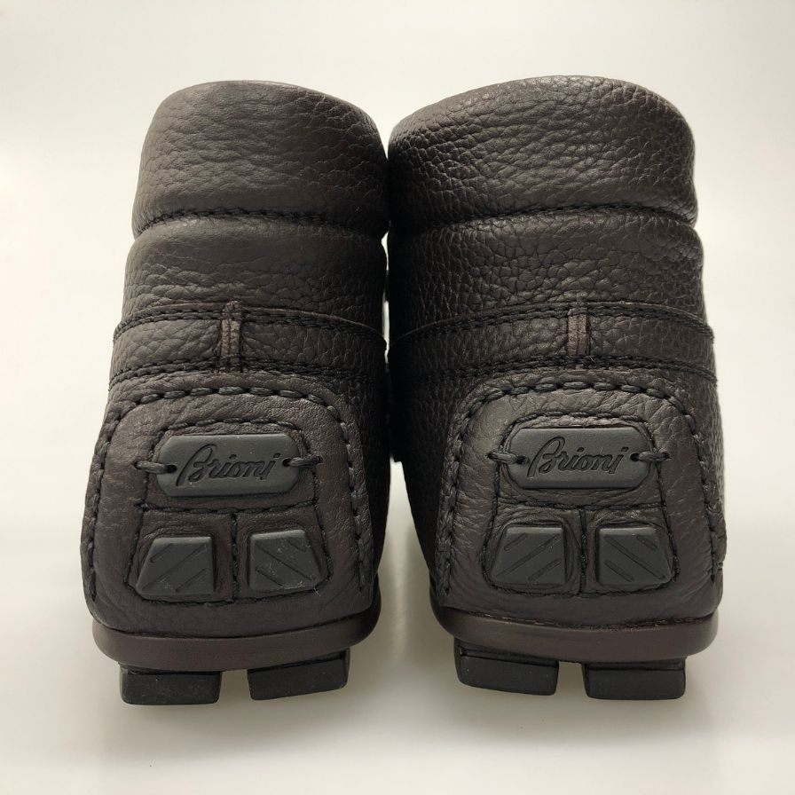 ブリオーニ ブーツ ドライビングシューズ シボレザー モカシン メンズ ブラウン サイズ US9 Brioni 約27.0cm【AFC42】