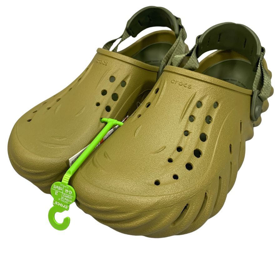 クロックス サンダル エコー クロッグ カーキ系 28cm メンズ crocs ECHO CLOG 約28.0cm【AFC28】