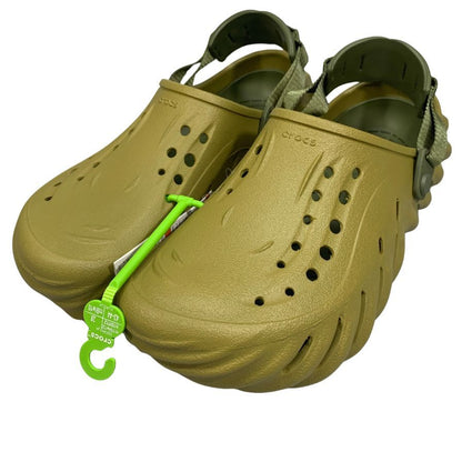 クロックス サンダル エコー クロッグ カーキ系 28cm メンズ crocs ECHO CLOG 約28.0cm【AFC28】