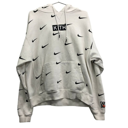 美品◆フーディ キス ナイキ フォー ニューヨーク ニックス ホワイト Lサイズ CZ1749 100 KITH Nike for New York Knicks AOP Hoodie White 【AFB34】