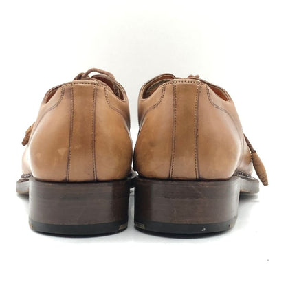 サントーニ ウイングチップ 6389 カーフ グッドイヤーアルタッコ製法 ライトブラウン サイズUK5.5 メンズ Santoni 約24.5cm【AFC46】
