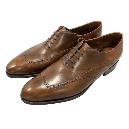 中古◆ジョンロブ レザーシューズ ハットン ウイングチップ ミスティカーフ サイズ8.5 メンズ ブラウン系 JOHN LOBB HUTTON【AFD13】