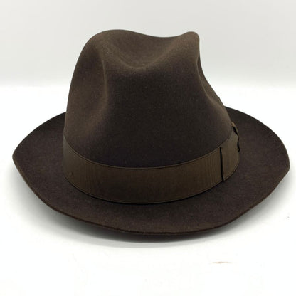 ボルサリーノ ハット 中折れ ラビットファー イタリア製 メンズ サイズ58cm ブラウン Borsalino