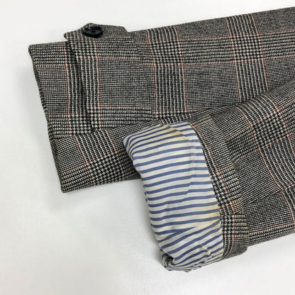 中古◆トゥモローランド ロロピアーナ ステンカラーコート 千鳥格子 ウール グレー メンズ サイズ42 TOMORROWLAND STORM SYSTEM 【AFB28】