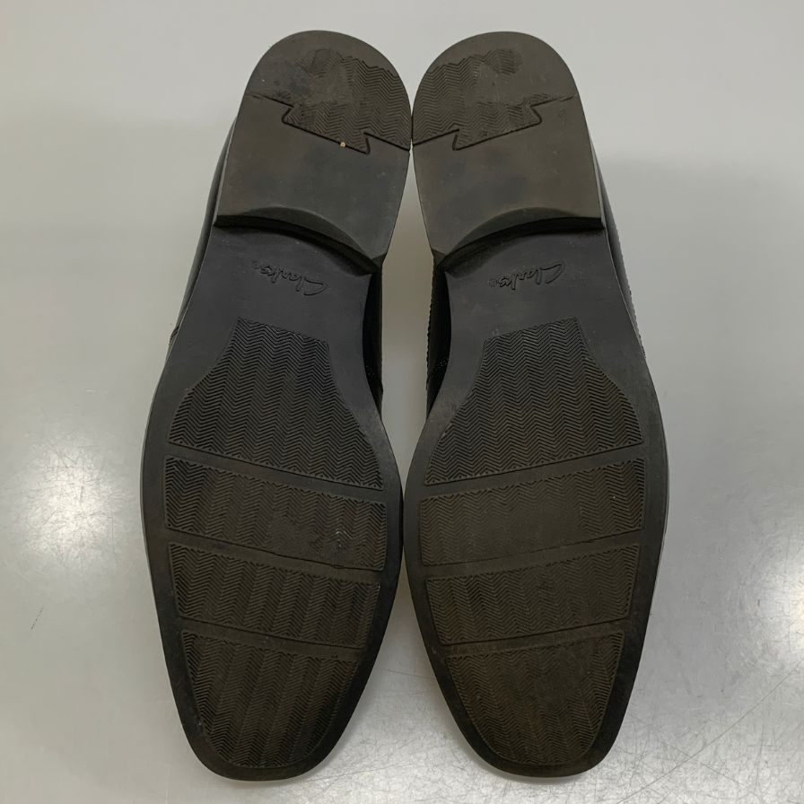 クラークス Uチップ スリッポン メンズ サイズ 28.5cm ブラック Clarks 約28.5cm【AFC1】