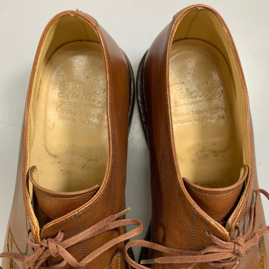 パラブーツ レザーシューズ Uチップ ルソー マロン メンズ ブラウン サイズUK6.5 PARABOOT ROUSSEAU ビジネスシューズ 約25.5cm【LA】【中古】