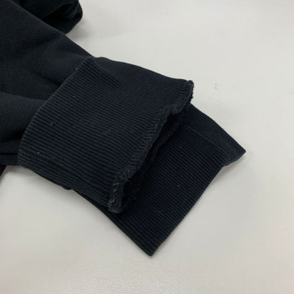 美品◆ディーゼル プリントロゴ入り プルオーバーパーカー ブラック サイズL DIESEL 【AFB16】